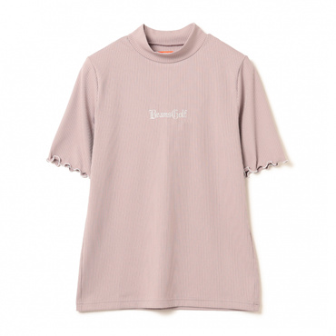 ORANGE LABEL リブ袖フリル モックネックシャツ 8303006946