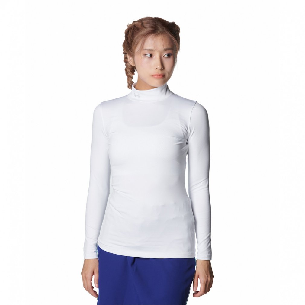 アンダーアーマー レディース ゴルフウェア 長袖 コンプレッションインナー 秋 冬 UAコールドギアインフラレッド モック シャツ (1382274) UNDER ARMOUR