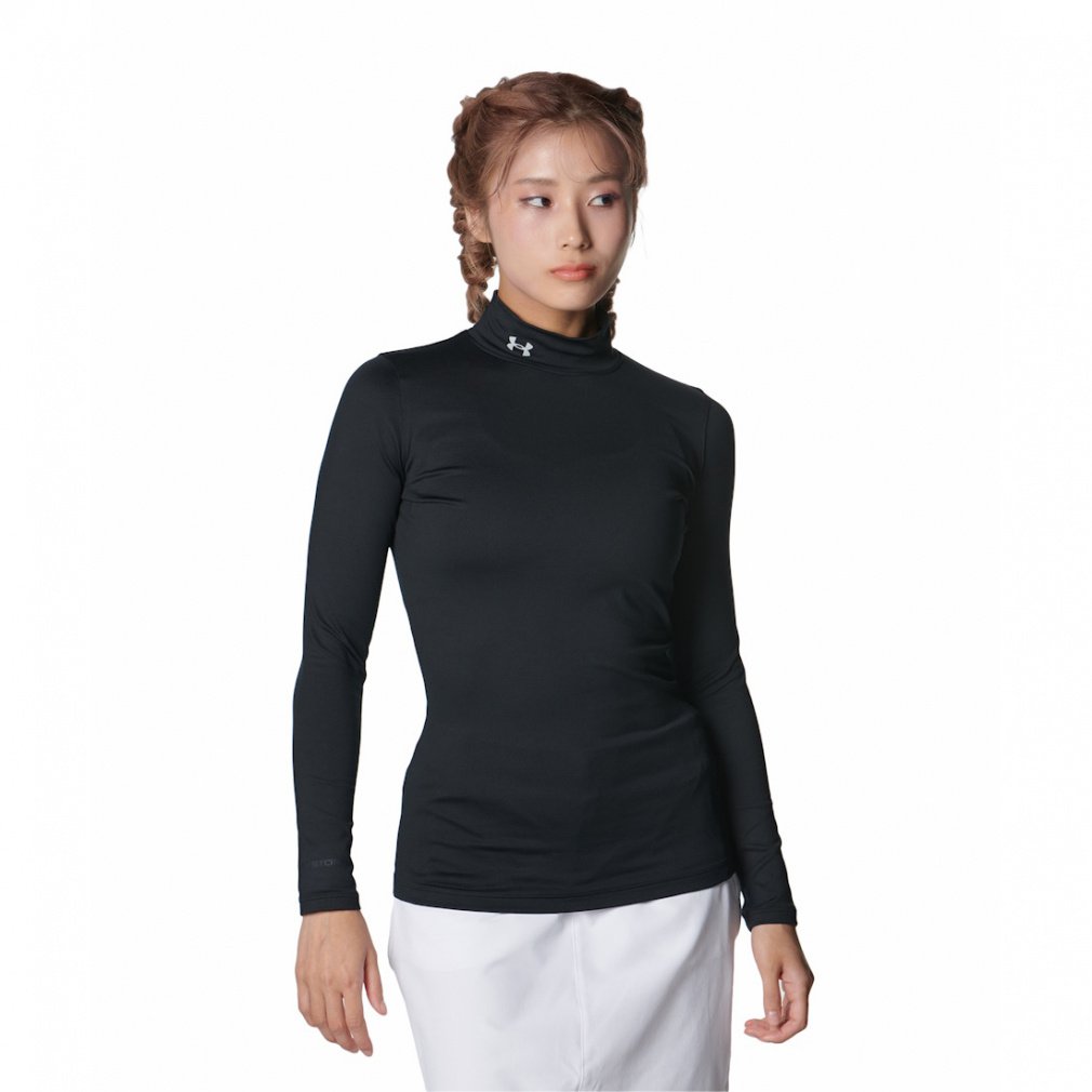 アンダーアーマー レディース ゴルフウェア 長袖 コンプレッションインナー 秋 冬 UAコールドギアインフラレッド モック シャツ (1382274) UNDER ARMOUR