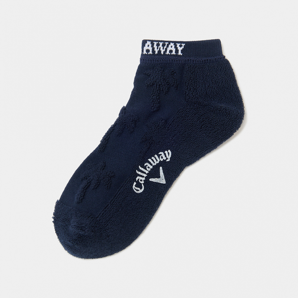 ヤシの木表パイルアンクルソックス 6217721545(ネイビー-FREE)