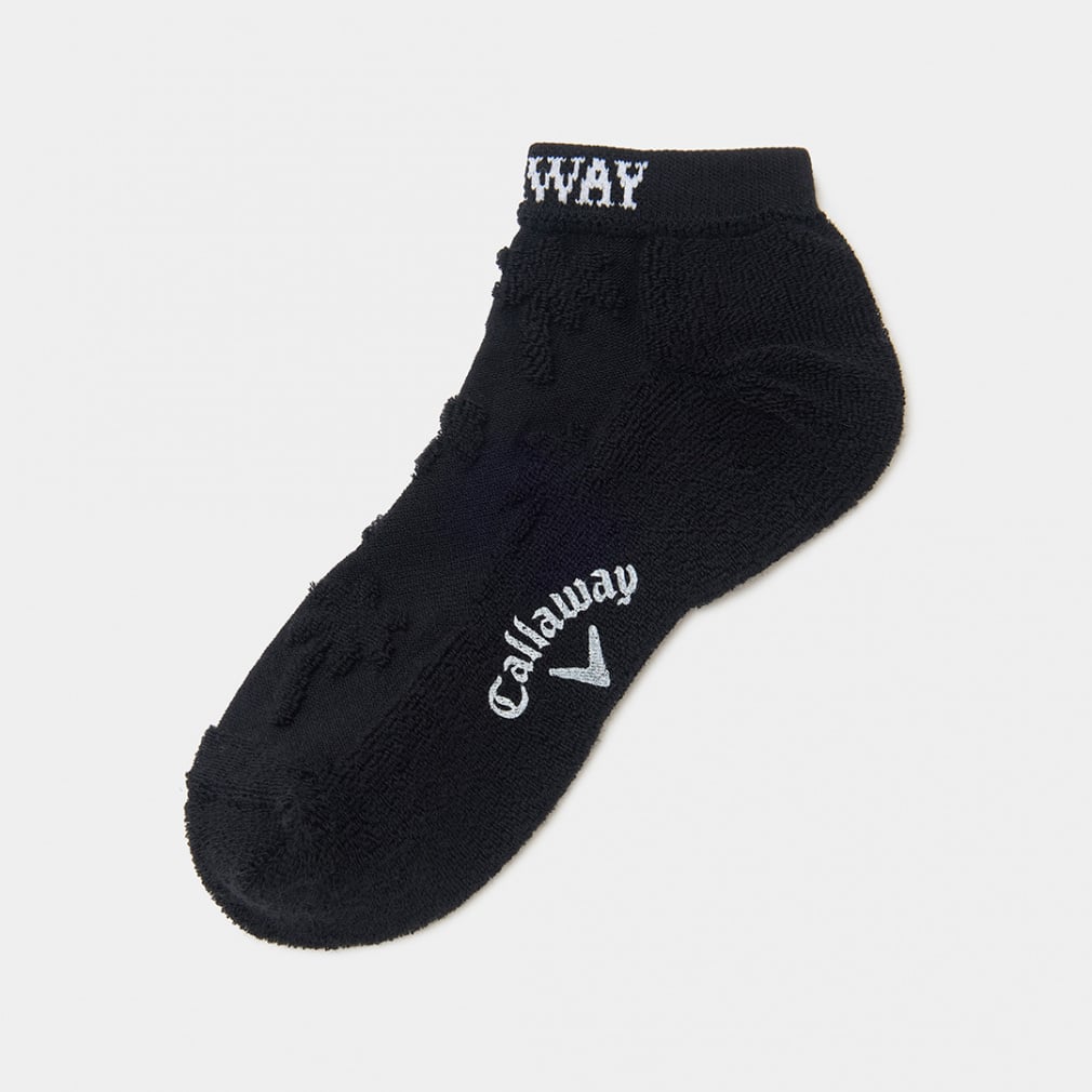 ヤシの木表パイルアンクルソックス 6217721545(ブラック-FREE)