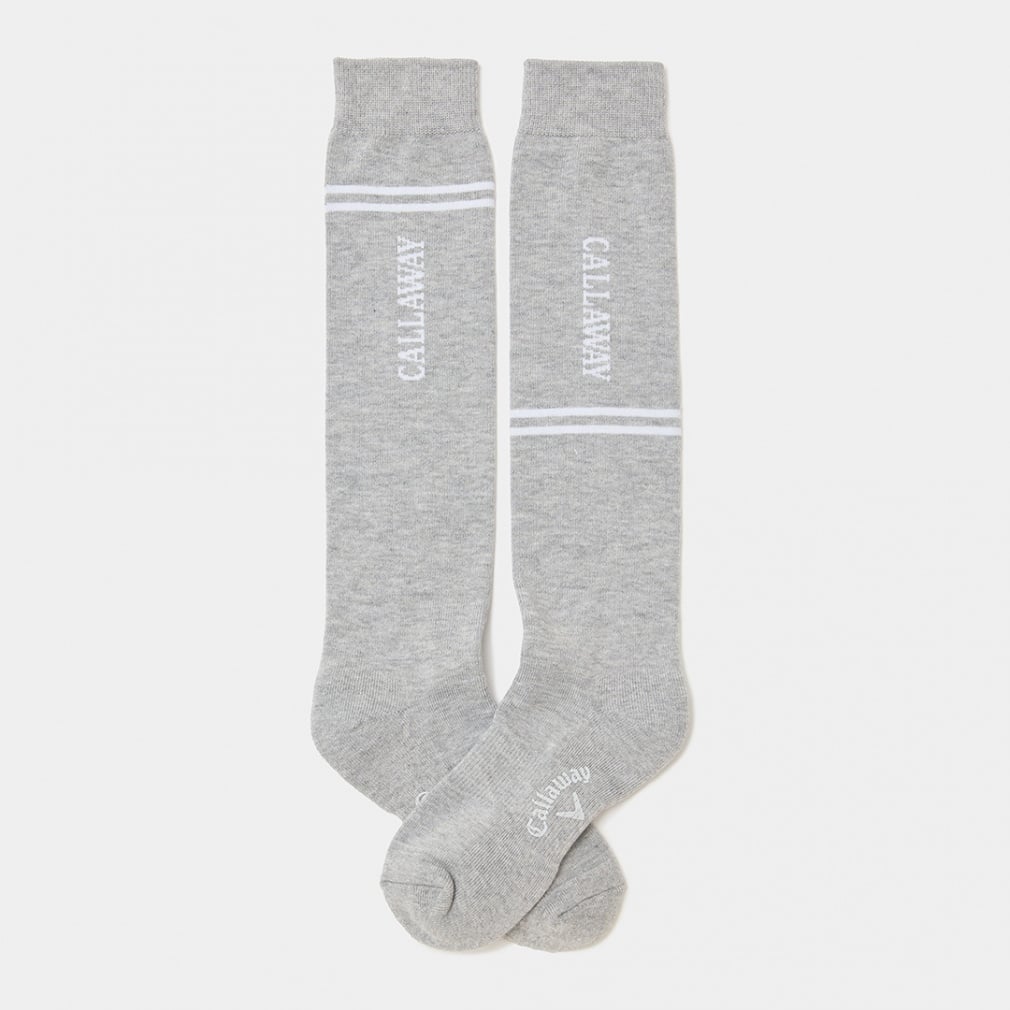 アシンメトリーデザインハイソックス C26193210(グレー-FREE)