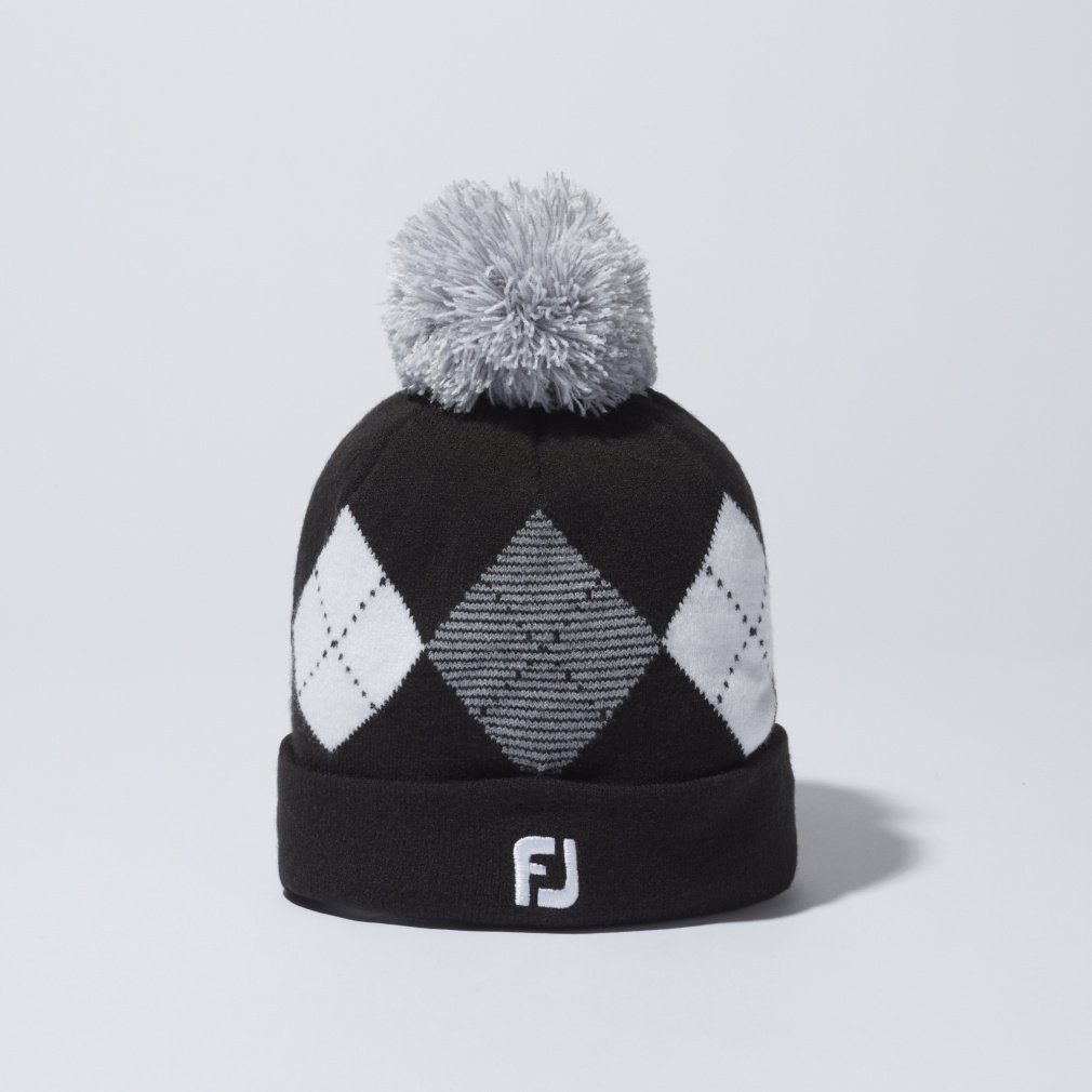 フットジョイ レディース ゴルフウェア ニット帽子 秋 冬 eComfort アーガイルビーニー FH23BWPM (6665358430) FOOT JOY FJ