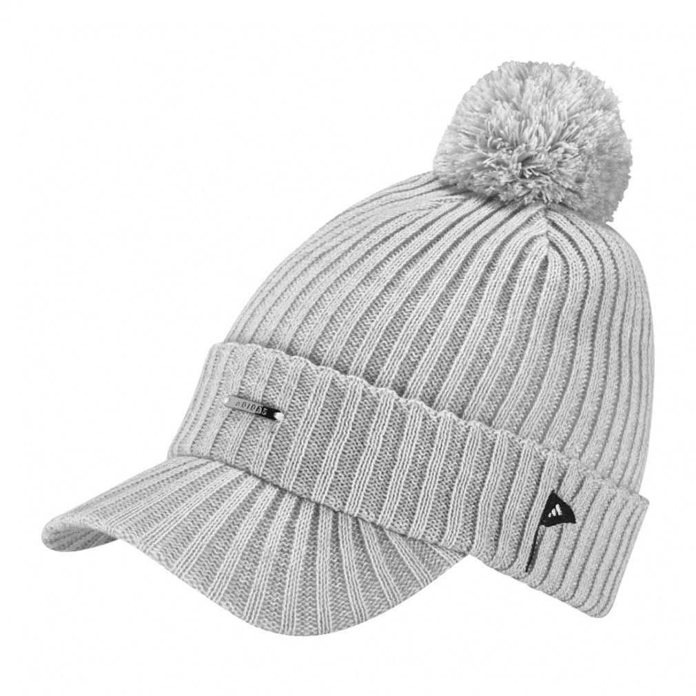 アディダス レディース ゴルフウェア ニット帽子 秋 冬 COLD.RDY プレートロゴ バイザーニットキャップ (JTC36) adidas