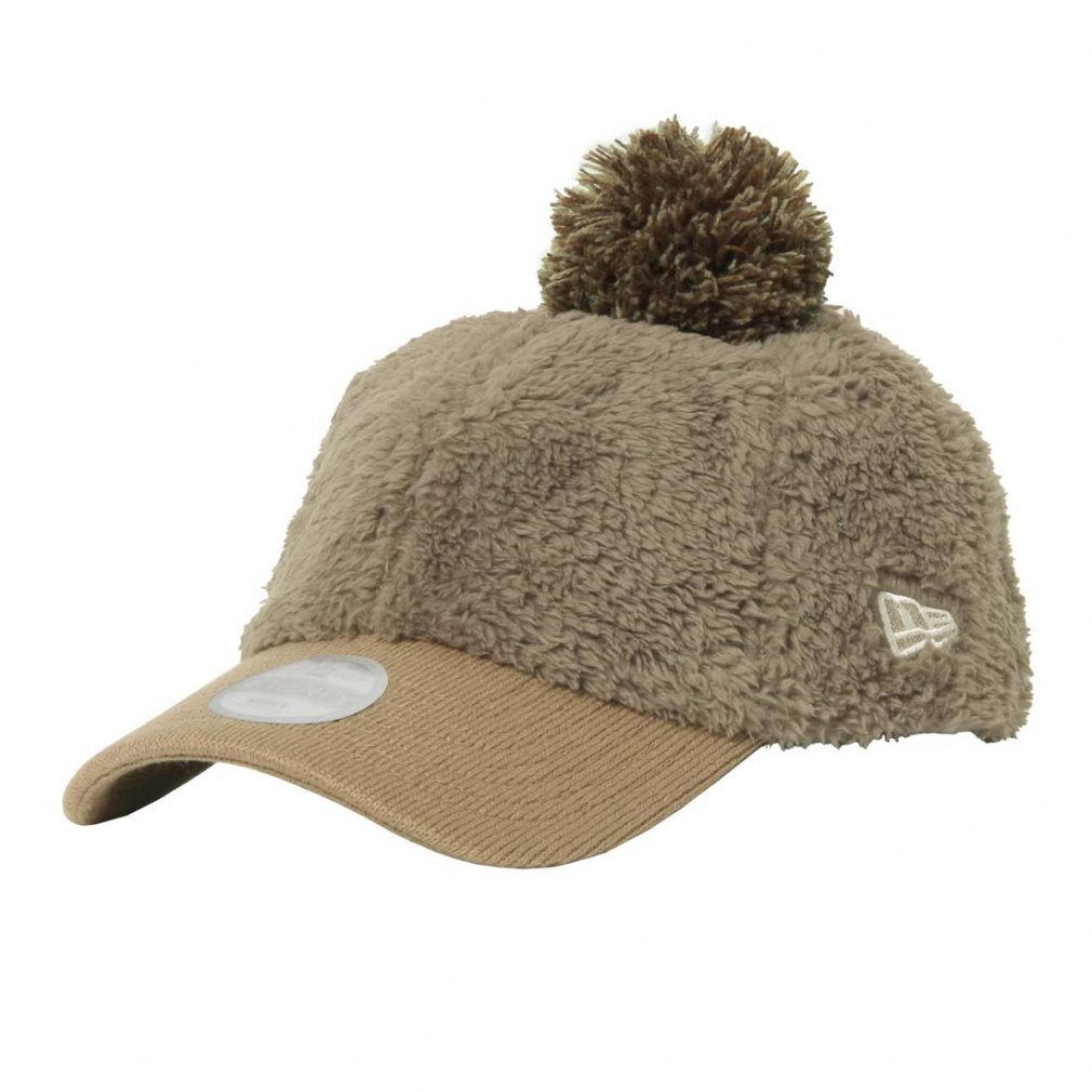 ニューエラ レディース ゴルフウェア キャップ 秋 冬 GFW 920 MINK FLEECE POM MOC (14669018) NEW ERA