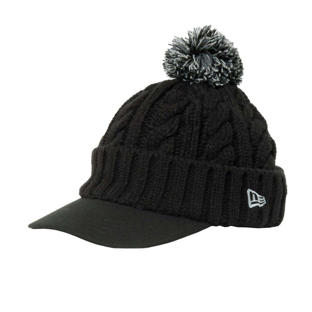 j[G fB[X StEFA jbgXq H ~ GFW VISOR KNIT POM BLK (14668993) NEW ERA