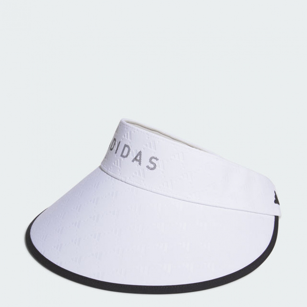 アディダス レディース ゴルフウェア サンバイザー 秋 冬 モノグラムプリント ワイドバイザー (JTC23) adidas