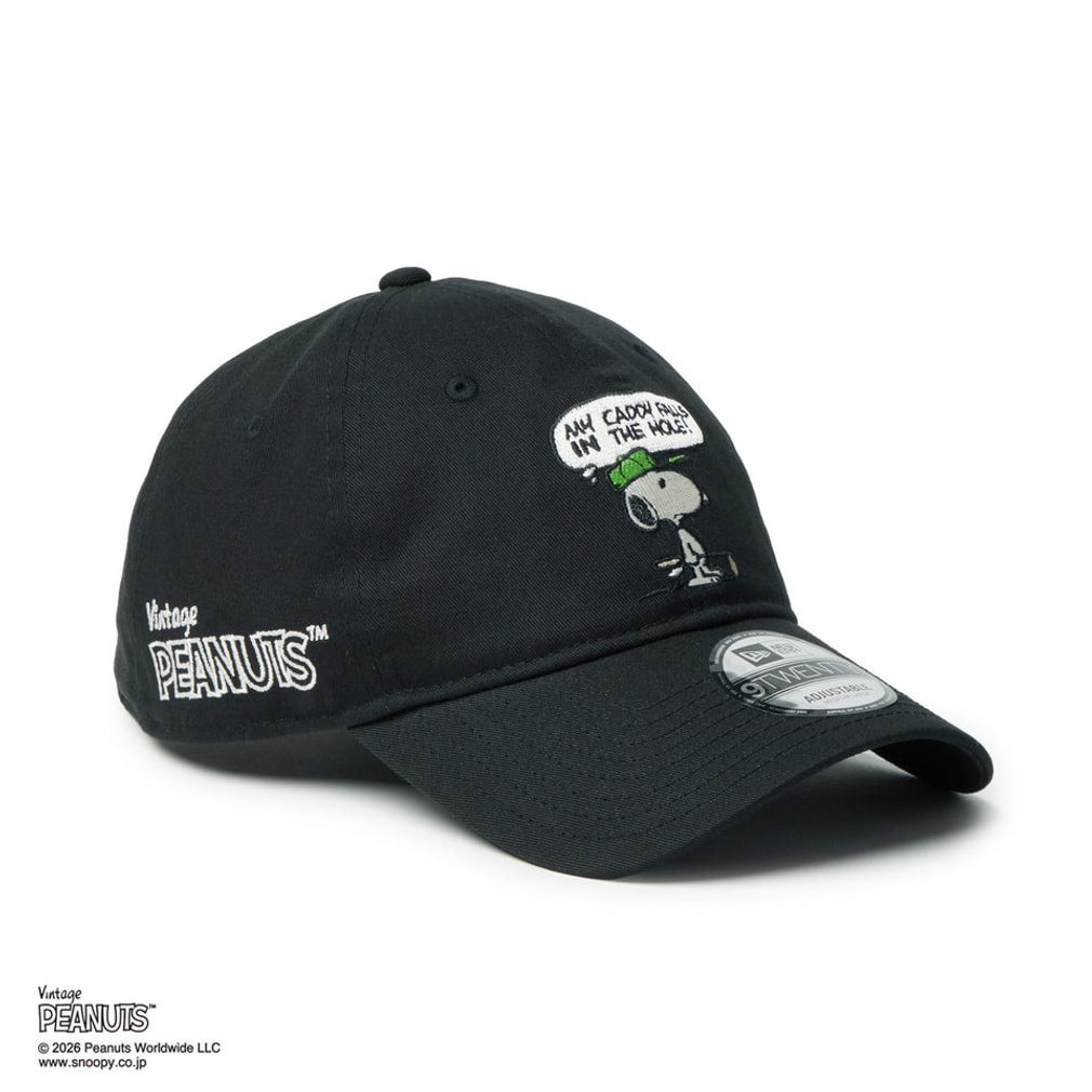 ニューエラ ゴルフウェア キャップ 春 夏 GF 920 PEANUTS SPE BUB BLK