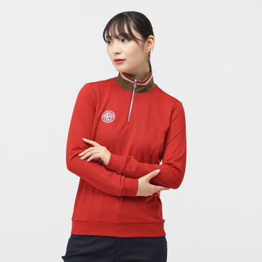 裏起毛ジップシャツ KO-1L2585Z(レッド-L)