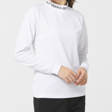 襟ロゴストライプ モックシャツ TR-1L2563H