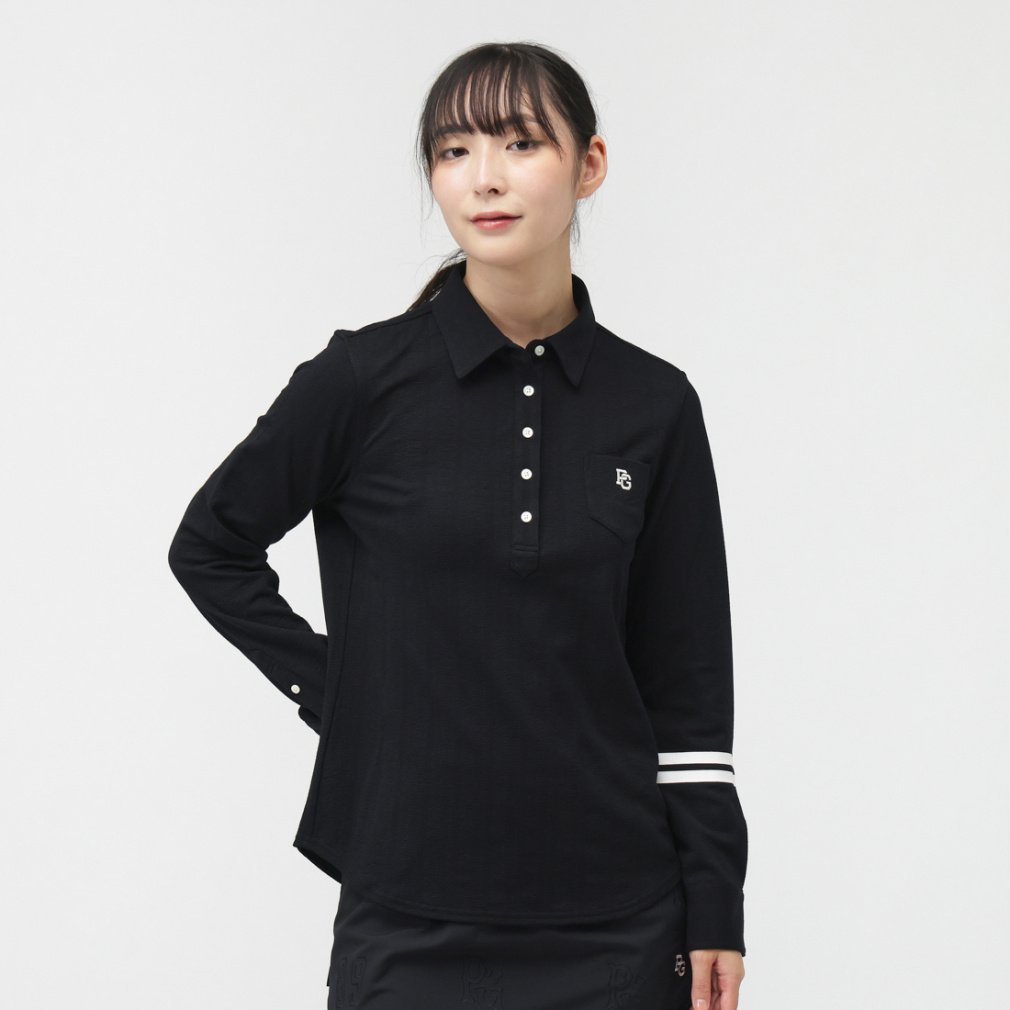 パーリーゲイツ レディース ゴルフウェア 長袖シャツ 秋 冬 タックJQ