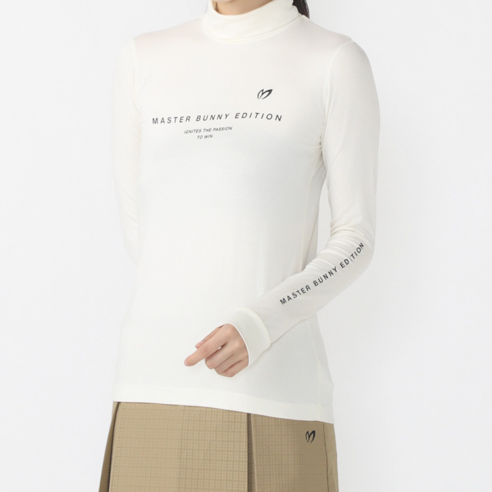 マスターバニーエディション レディース ゴルフウェア 長袖シャツ 秋 冬 デュアルウォームベア天 (7593266004) MASTER BUNNY EDITION