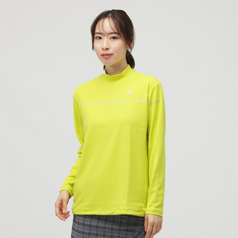 ルコックスポルティフ ゴルフ レディース ゴルフウェア 長袖シャツ 秋 冬 モックネック長袖シャツ (LG5FLS51L) le coq sportif GOLF