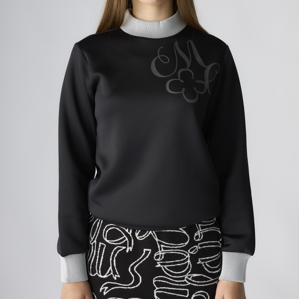 マリ クレール ゴルフウェア 長袖シャツ 秋 冬 長袖モックネックプル