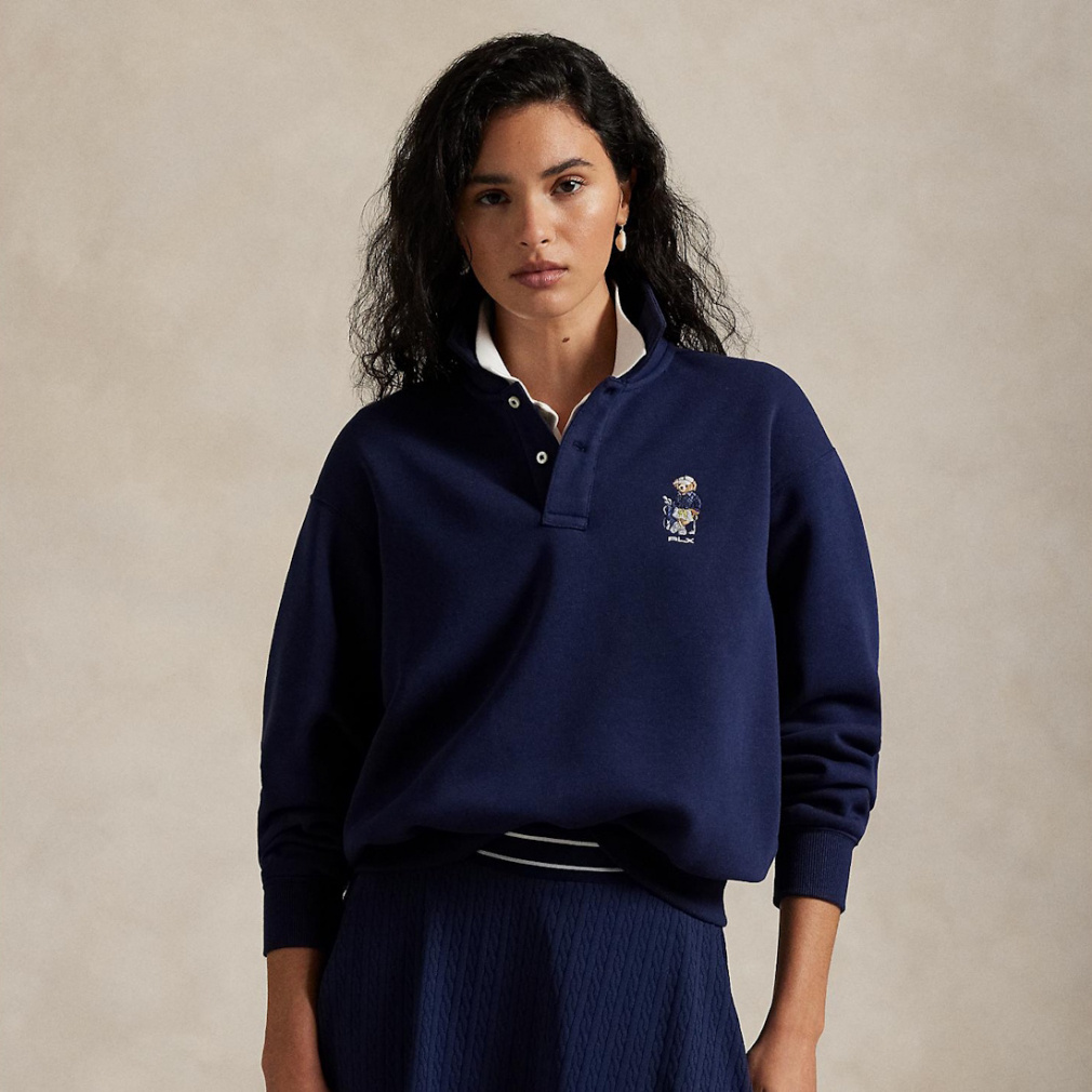 ラルフローレン レディース ゴルフウェア 長袖シャツ 秋 冬 Polo ベア フリース ロングスリーブ ポロシャツ (FW25-2652) RALPH LAUREN