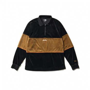 GFW LS VELOUR POLO OFF BLK 14326359