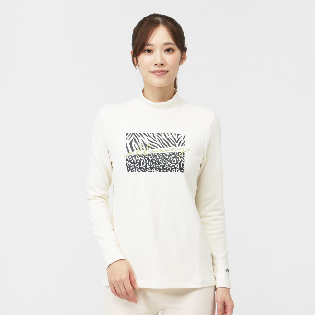 キャロウェイ レディース ゴルフウェア 長袖シャツ 秋 冬 レオパード