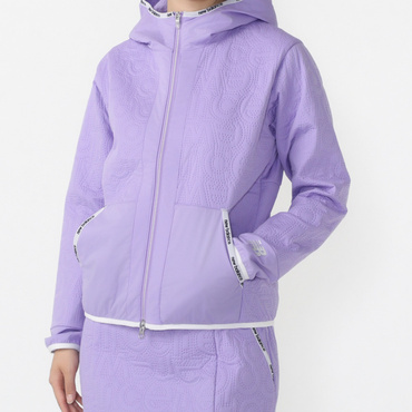 QUILTED FULL ZIP HOODIE 0124220502