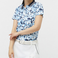 遮熱UVカット鹿の子プリント柄半袖ポロシャツ TR-1H2145P