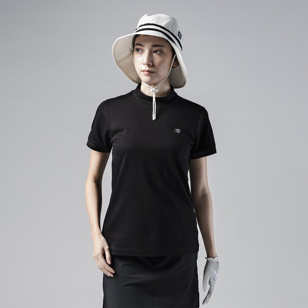 ティゴラ レディース ゴルフウェア 半袖シャツ 春 夏 T.超長綿コットン半袖モックシャツ 日本製生地 (TR-1H2215H) TIGORA