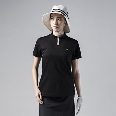 T.超長綿コットン半袖モックシャツ 日本製生地 TR-1H2215H