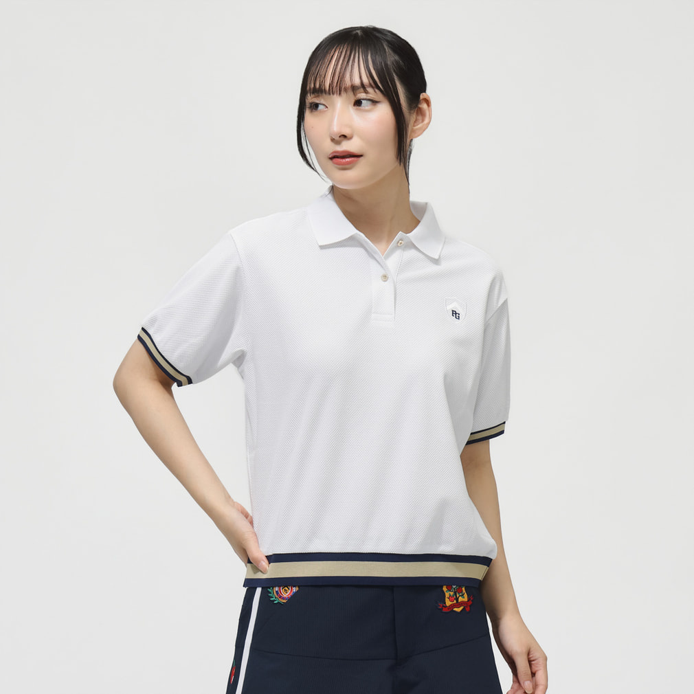 パーリーゲイツ レディース ゴルフウェア 半袖シャツ 春 夏 ダブル