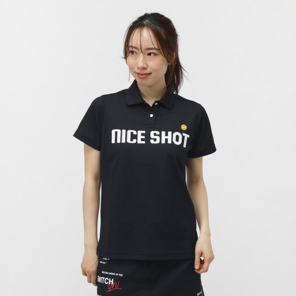 パーリーゲイツ レディース ゴルフウェア 半袖シャツ 春 夏 ポリエステルメッシュ半袖ポロシャツ (0555160312) PEARLY GATES