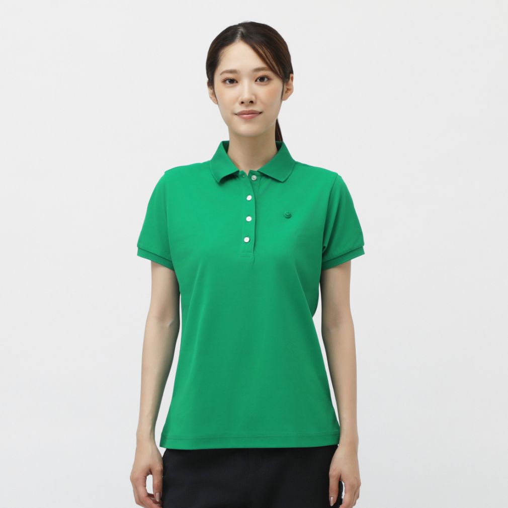 PEARLY GATES グリーン ポロシャツ　7 新品未使用タグ付 パーリーゲイツ レディース ゴルフウェア 半袖シャツ 春 夏 ソックス