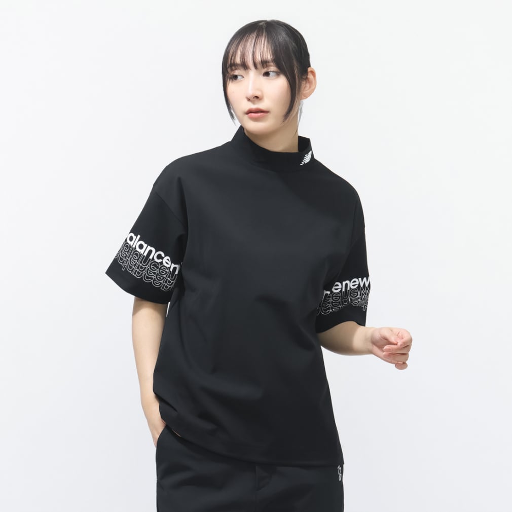 H/SLEEVE MOCK NECK PULLOVER 0126166509(ブラック-M)