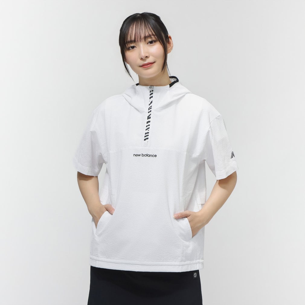 �j���[�o�����X ���f�B�[�X �S���t�E�F�A �����V���c �t �� HALF ZIP PULLOVER HOODIE (0126121502) New Balance