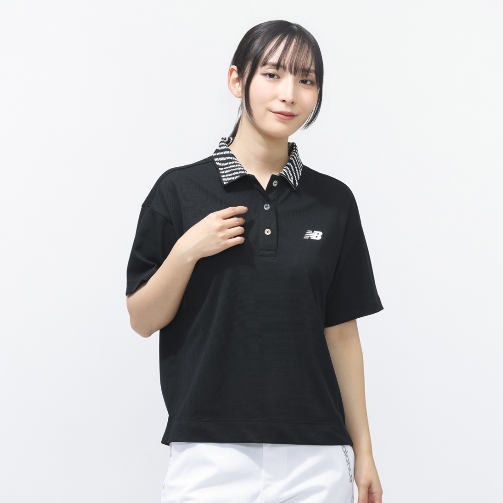 H/SLEEVE BIG POLO SHIRT 0126160501(ブラック-M)