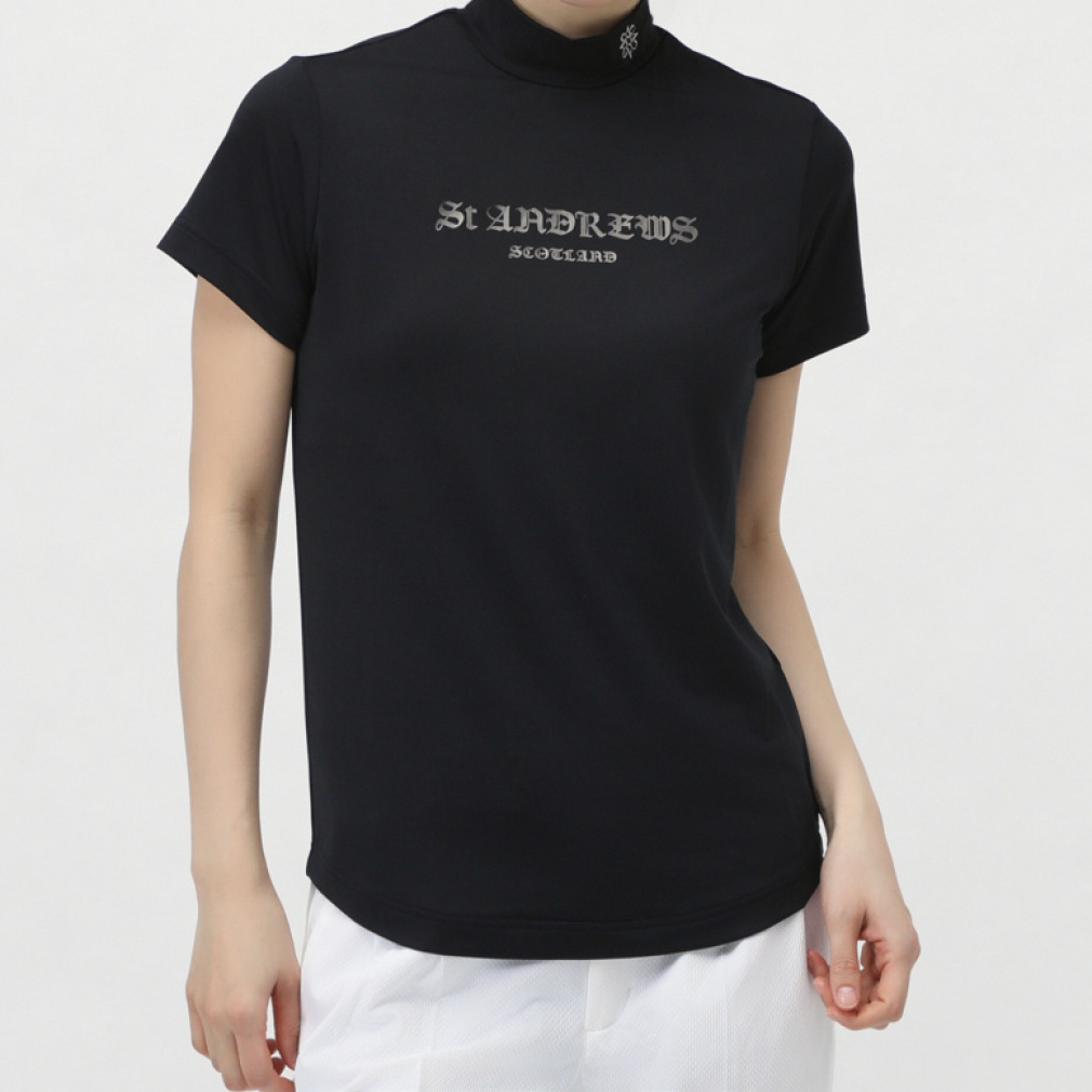 カチオンポリエステルベア天半袖ハイネック 0435167352