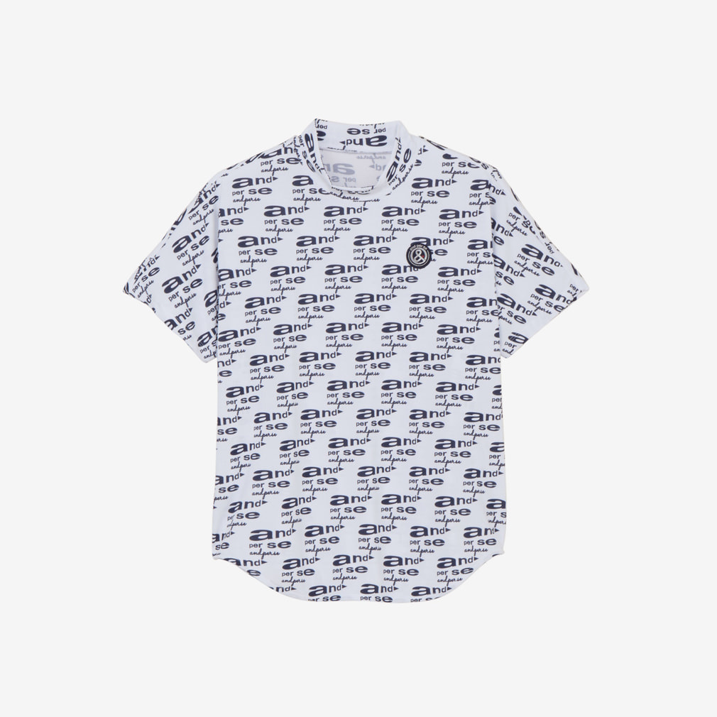 COOL is COOL プリンテッド半袖モックネックシャツ(レディース) AFS9516X6(ホワイト-M)