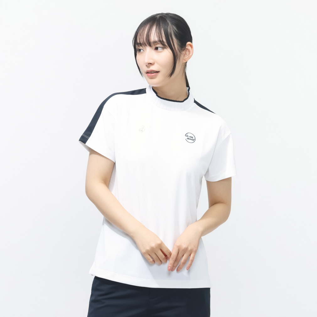 モックネック半袖シャツ LG6SHS50L(ホワイト-S)