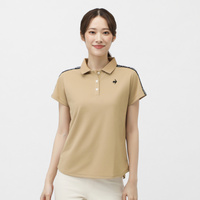 即日発送☞速乾性　レディースゴルフポロシャツ【茶・M】ジーフォア　半袖 即日発送！速乾性 レディースゴルフポロシャツ【茶・M】ジーフォア