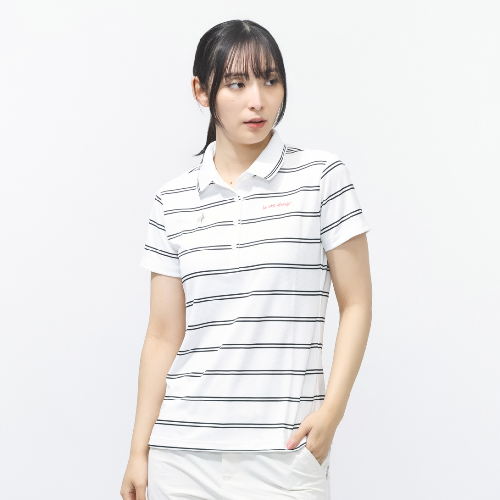 ボーダー半袖シャツ LG6SHS00L(ホワイト-S)