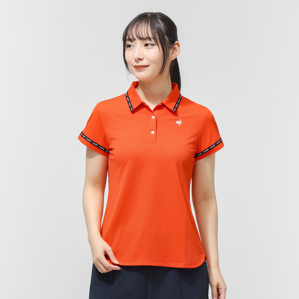 【Aラインシルエット】半袖シャツ LG6SHS02L(オレンジ-S)