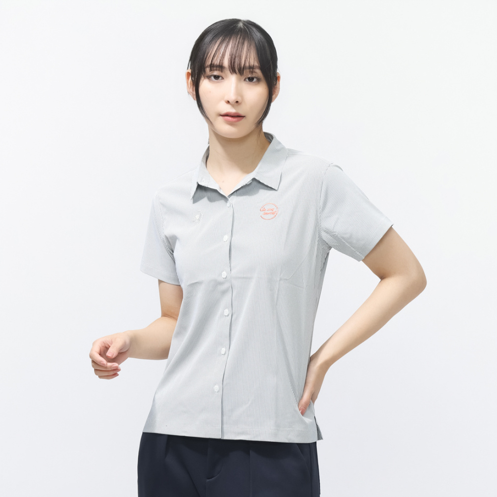 フルボタン半袖シャツ LG6SHS80L(ネイビー-S)