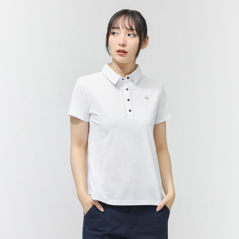 【Aラインシルエット】半袖シャツ LG6SHS03L(ホワイト-S)