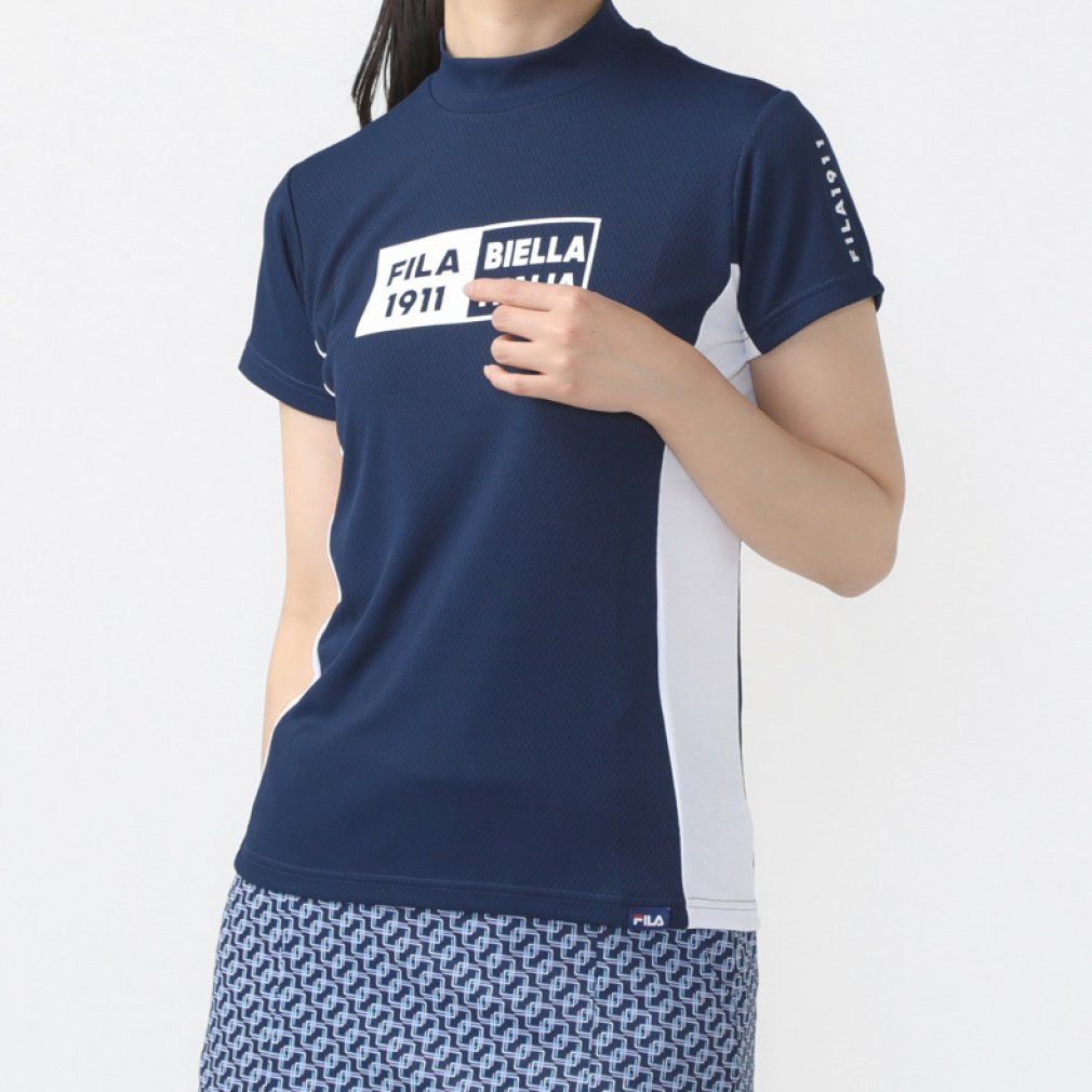 フィラ レディース ゴルフウェア 半袖シャツ 春 夏 モックネックシャツ (753603) FILA