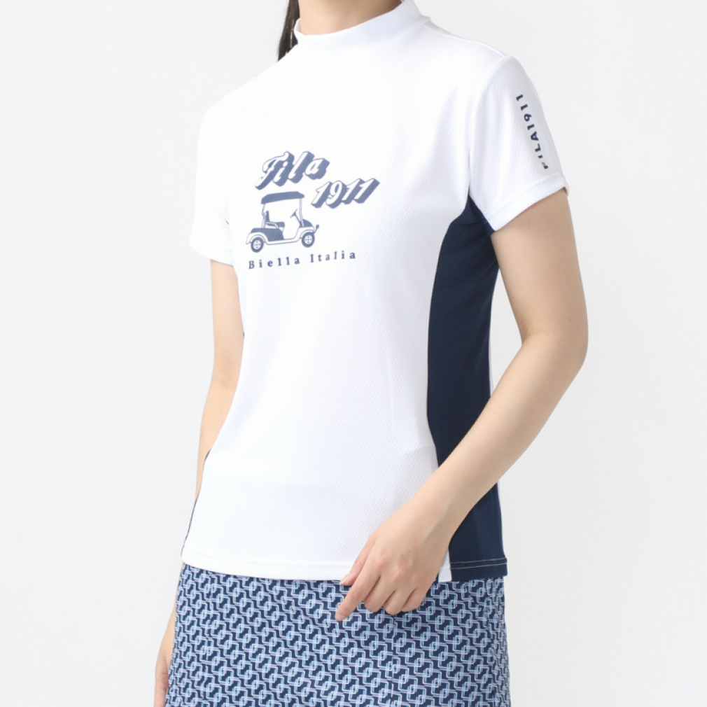 フィラ レディース ゴルフウェア 半袖シャツ 春 夏 モックネックシャツ (753603) FILA