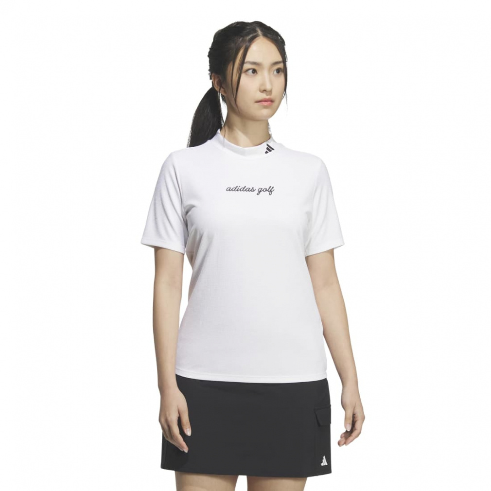 春夏adidasゴルフセットアップモツクシャツトップス×スカートsizeM アディダス レディース ゴルフウェア 半袖シャツ 春 夏 CLIMACOOL