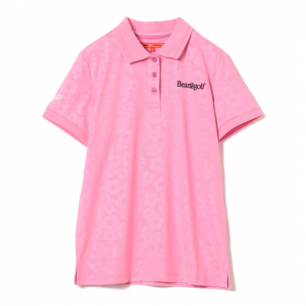 ビームスゴルフ レディース ゴルフウェア 半袖シャツ 春 夏 WOMEN 花柄エンボス ポロシャツ (8302004644) BEAMS GOLF