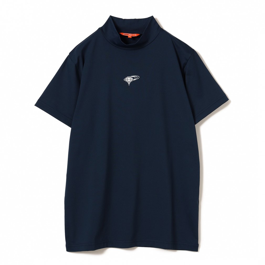 ビームスゴルフ レディース ゴルフウェア 半袖シャツ 春 夏 ORANGE LABEL センターロゴ モックネックシャツ (8303008580) BEAMS GOLF