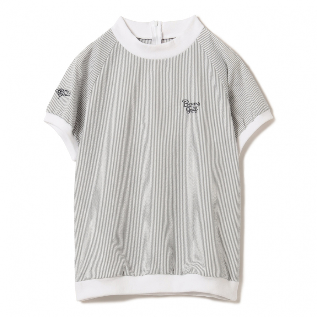 ビームスゴルフ レディース ゴルフウェア 半袖シャツ 春 夏 クール サッカー モックネック (8303005546) BEAMS GOLF