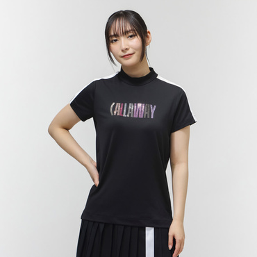半袖モックネックシャツラインストーン付 C26134209