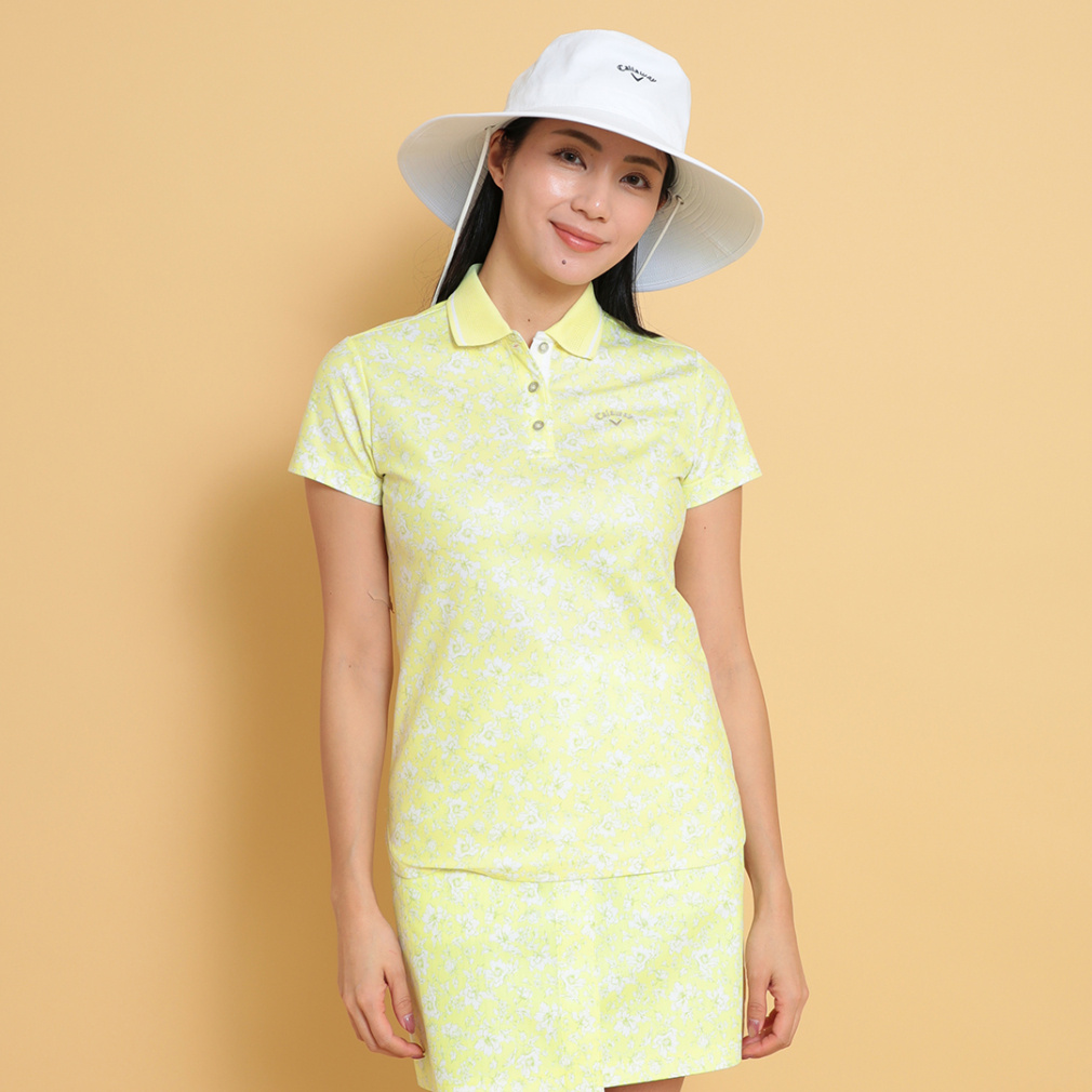 キャロウェイ レディース ゴルフウェア 半袖シャツ 春 夏 フラワー