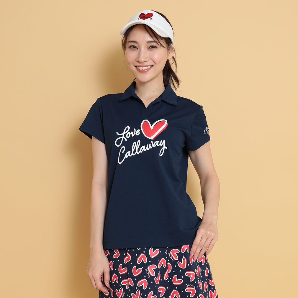 LOVEキャロウェイ 半袖シャツ C25134220(ネイビー-S)