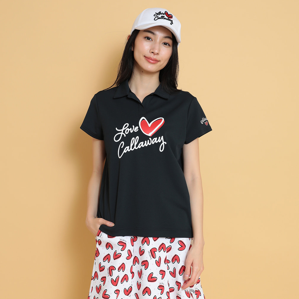 LOVEキャロウェイ 半袖シャツ C25134220(ブラック-S)