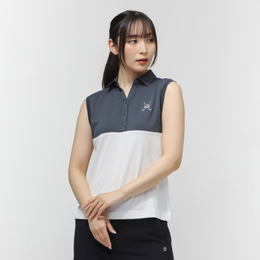 遮熱UVカット ノースリーブポロ 7AN508